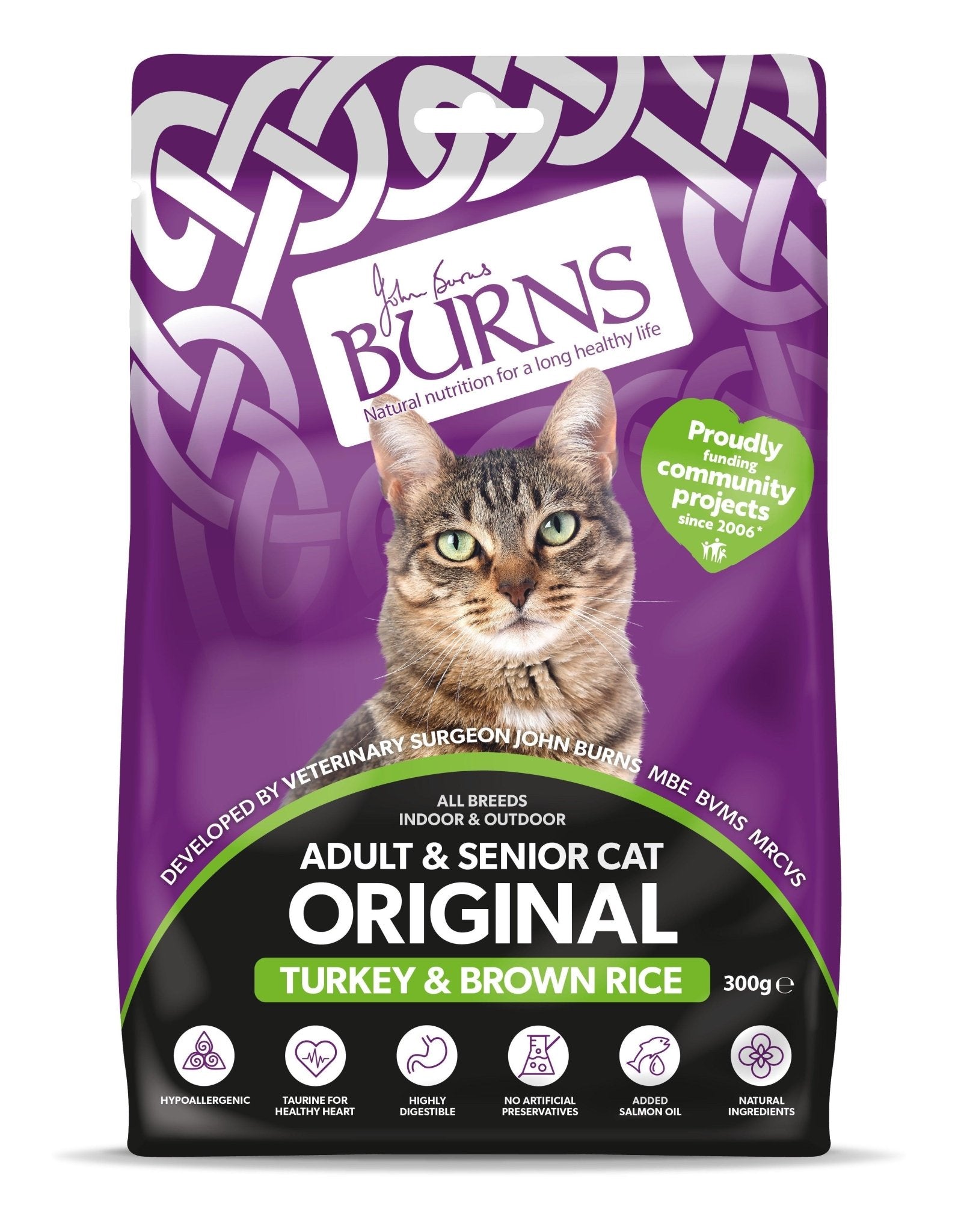 Burns Original Cat Turkey & Rice 10x300g | Luxury Home Accessories | Heulog Glow