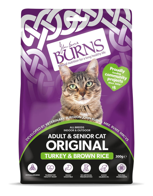 Burns Original Cat Turkey & Rice 10x300g | Luxury Home Accessories | Heulog Glow