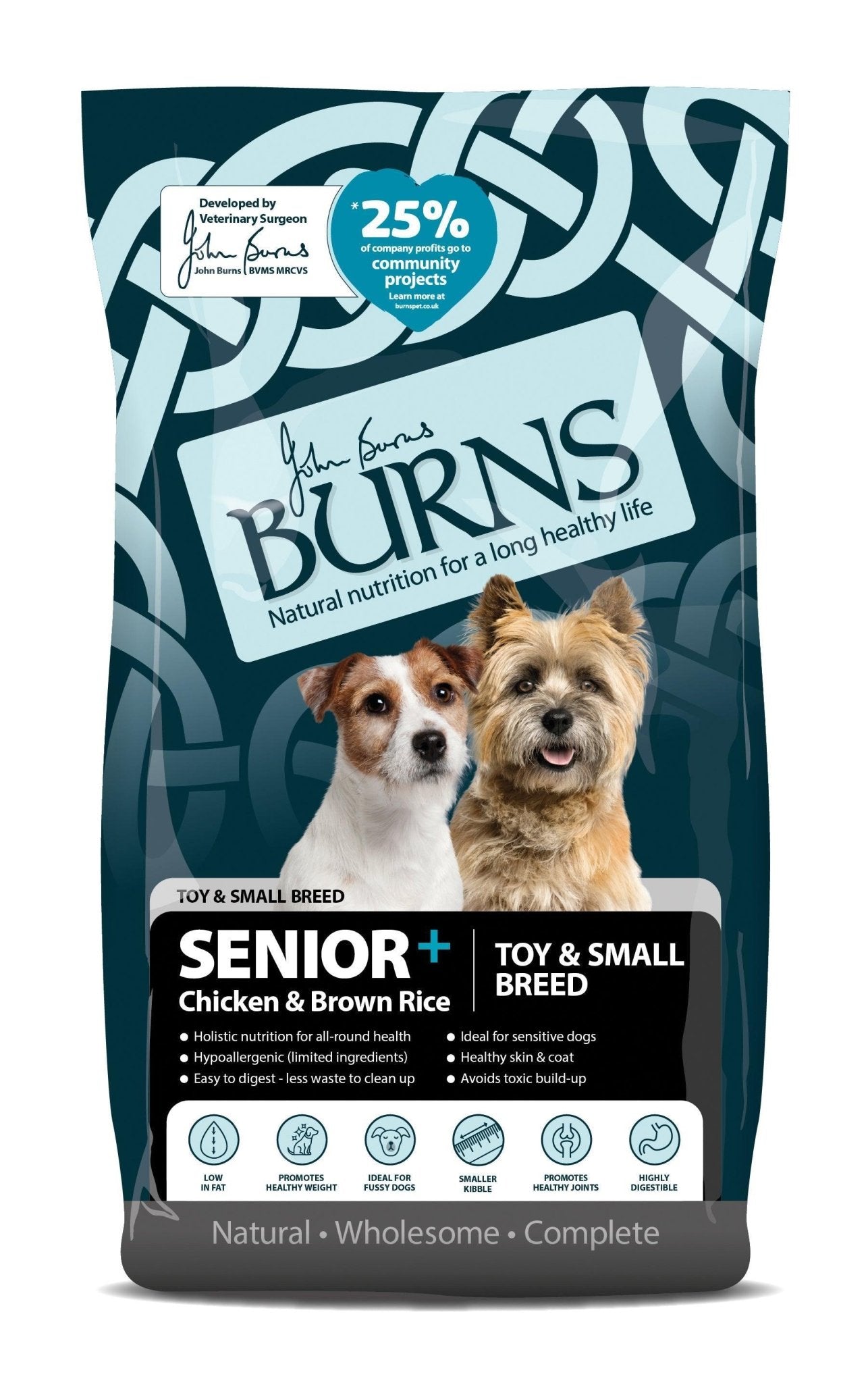 Burns Senior Small & Toy Breed | Luxury Home Accessories | Heulog Glow