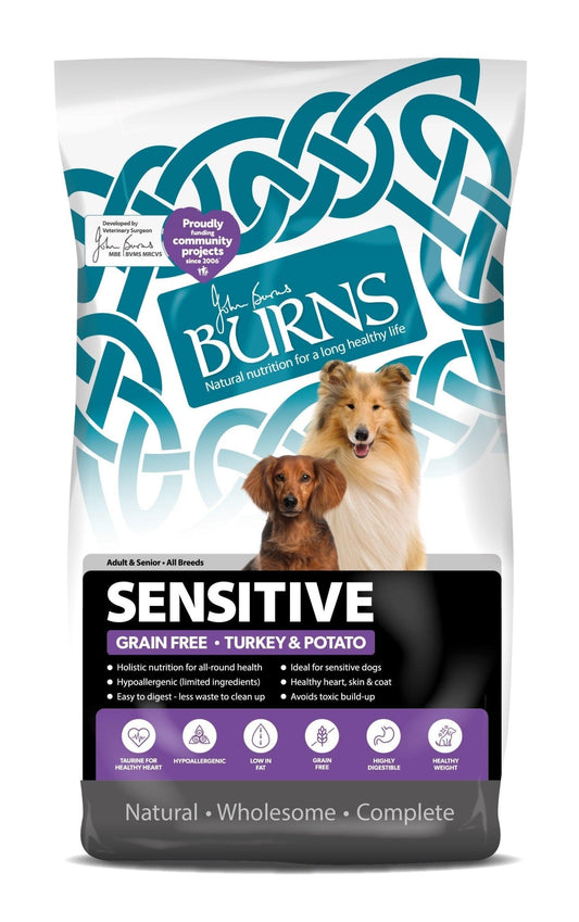 Burns Sensitive Grain Free with Turkey | Luxury Home Accessories | Heulog Glow