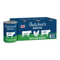 Butcher's Tripe Loaf Recipes Dog Food Cans 6pk, 400g | Luxury Home Accessories | Heulog Glow