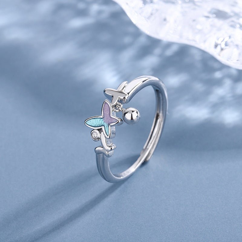 Butterfly Couple Ring Pair Ring Simple Valentine's Day Gift | Luxury Home Accessories | Heulog Glow