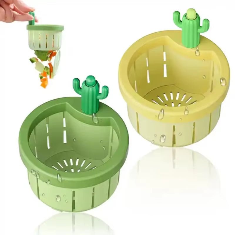 Cactus Sink Drain Strainer Press Automatic Dumping Basket Multi-functional Use Filter Net For Tub Kitchen Waste Collector Kitchen Gadgets | Luxury Home Accessories | Heulog Glow