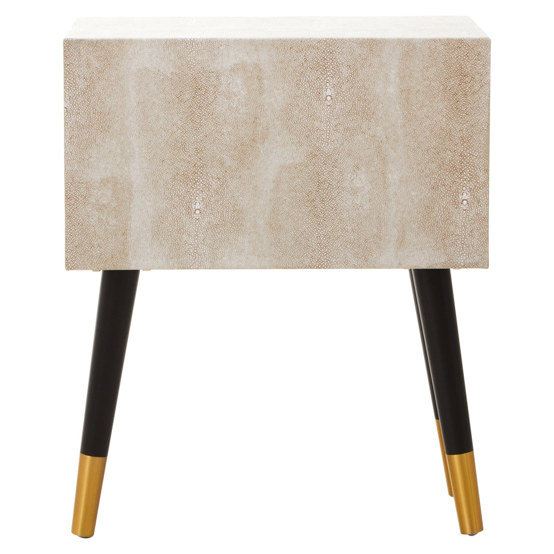 Cadio 2 Drawer Shagreen Effect Side Table | Luxury Home Accessories | Heulog Glow