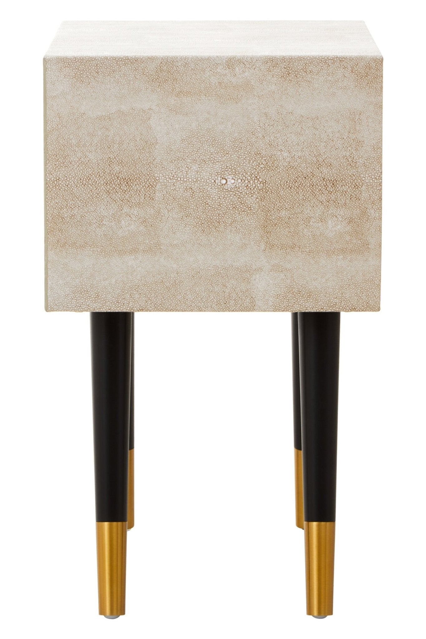 Cadio 2 Drawer Shagreen Effect Side Table | Luxury Home Accessories | Heulog Glow