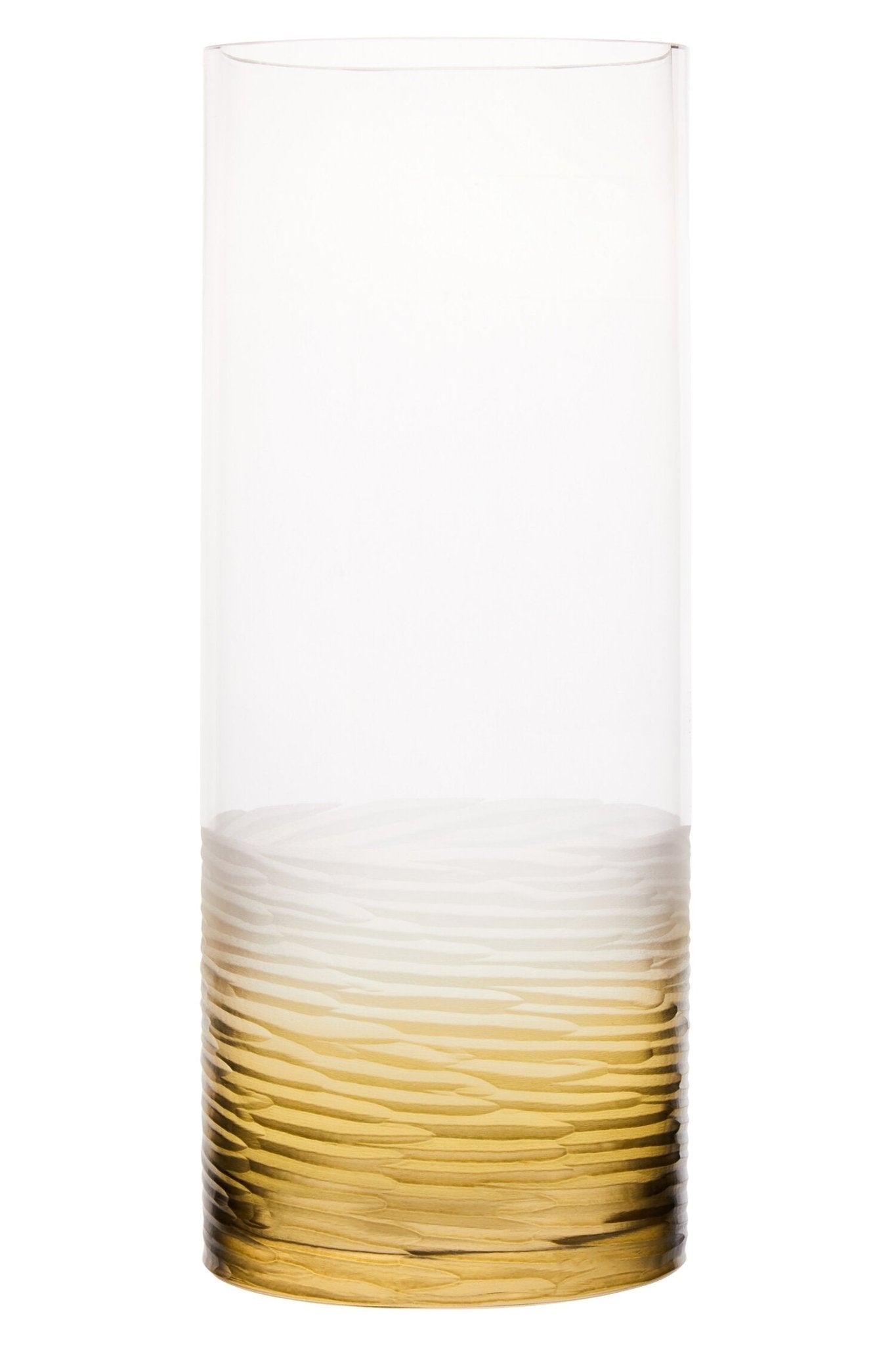 Caila Large Textured Ombre Glass Vase | Luxury Home Accessories | Heulog Glow