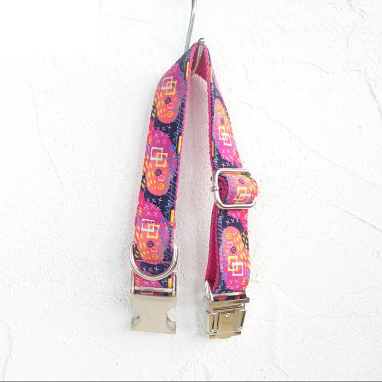 Can Be Engraved Dog Collar Alloy Buckle High Quality Traction Collar | Luxury Home Accessories | Heulog Glow