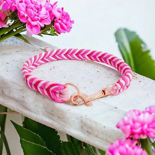 Candyfloss - Handmade Paracord Dog Collar | Luxury Home Accessories | Heulog Glow