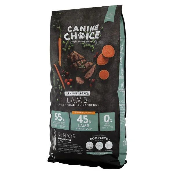 Canine Choice Canine Choice Senior Light Medium & Large Senior Dry Lamb 12kg | Luxury Home Accessories | Heulog Glow