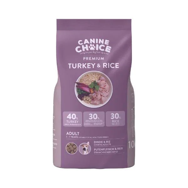 Canine Choice Premium Adult Dry Dog Food 10kg - Turkey | Luxury Home Accessories | Heulog Glow