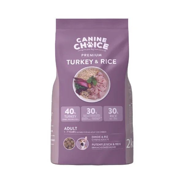 Canine Choice Premium Adult Dry Dog Food 2kg - Turkey | Luxury Home Accessories | Heulog Glow