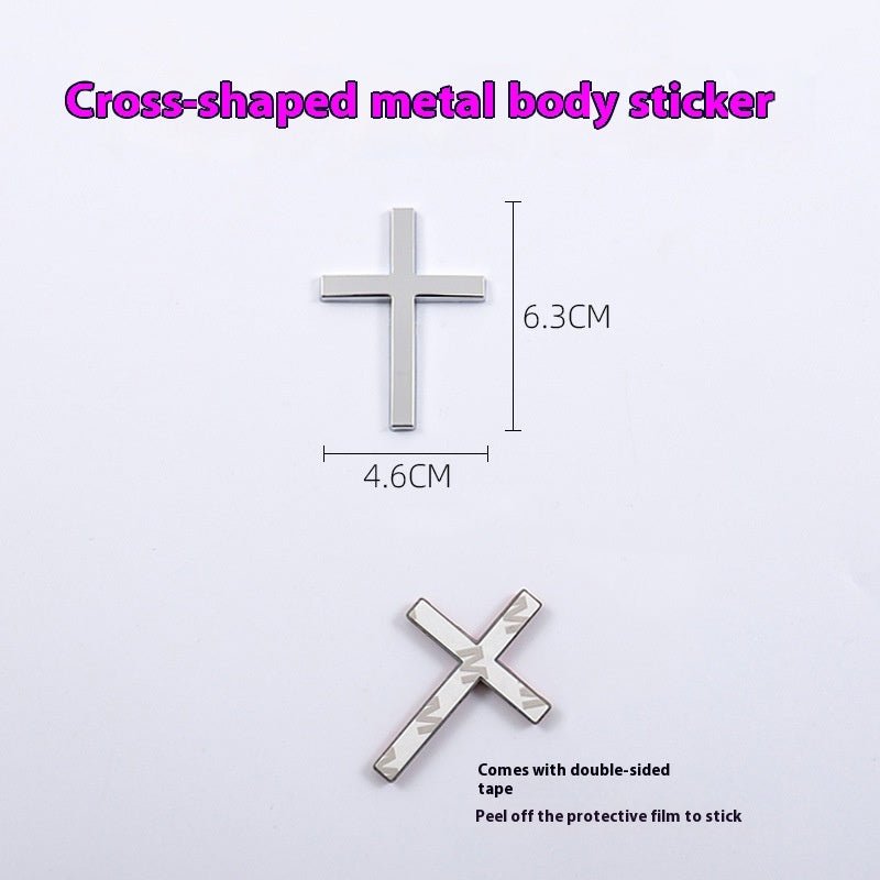 Car Metal Sticker 3D Cross Bumper Stickers | Luxury Home Accessories | Heulog Glow
