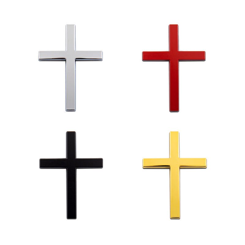 Car Metal Sticker 3D Cross Bumper Stickers | Luxury Home Accessories | Heulog Glow