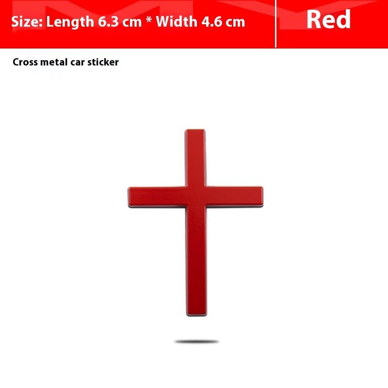 Car Metal Sticker 3D Cross Bumper Stickers | Luxury Home Accessories | Heulog Glow