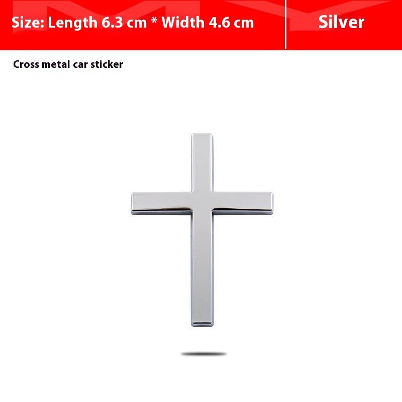 Car Metal Sticker 3D Cross Bumper Stickers | Luxury Home Accessories | Heulog Glow