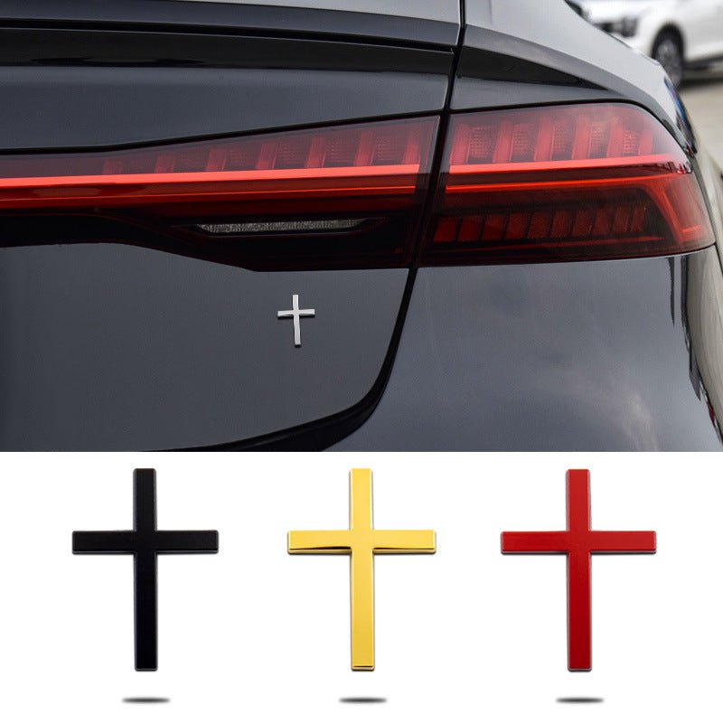 Car Metal Sticker 3D Cross Bumper Stickers | Luxury Home Accessories | Heulog Glow
