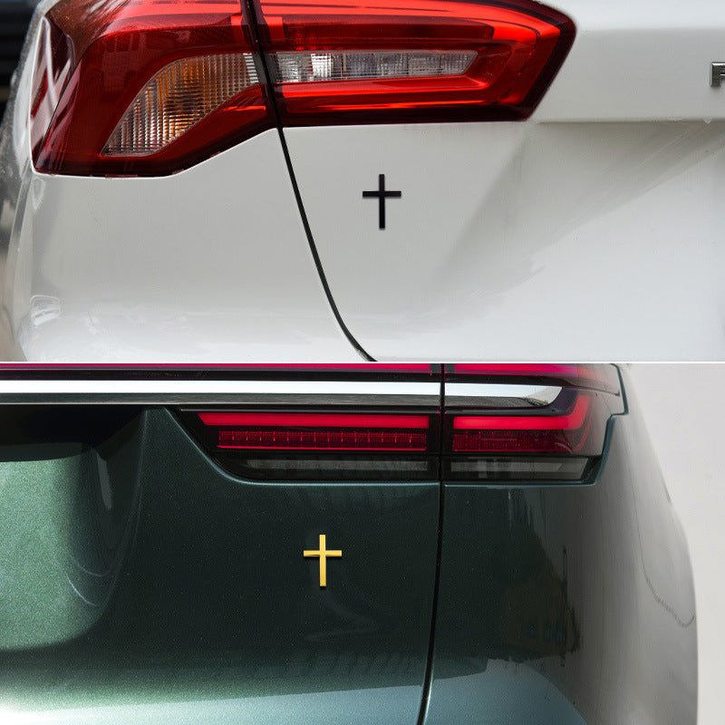 Car Metal Sticker 3D Cross Bumper Stickers | Luxury Home Accessories | Heulog Glow
