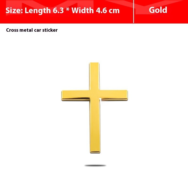 Car Metal Sticker 3D Cross Bumper Stickers | Luxury Home Accessories | Heulog Glow