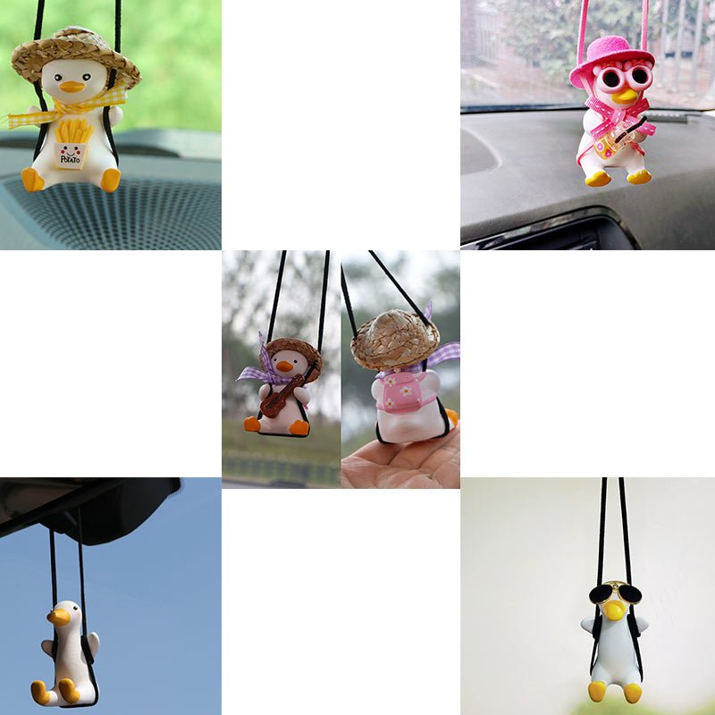 Car Pendant Cute Anime Little Duck Swing Auto Rearview Mirror Hanging Ornaments Interior Decoraction Accessories For Girls Gifts | Luxury Home Accessories | Heulog Glow