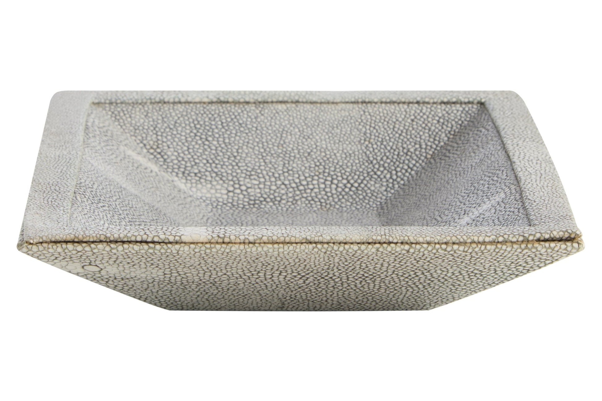 Cardona Grey Shagreen Effect Trinket Dish | Luxury Home Accessories | Heulog Glow