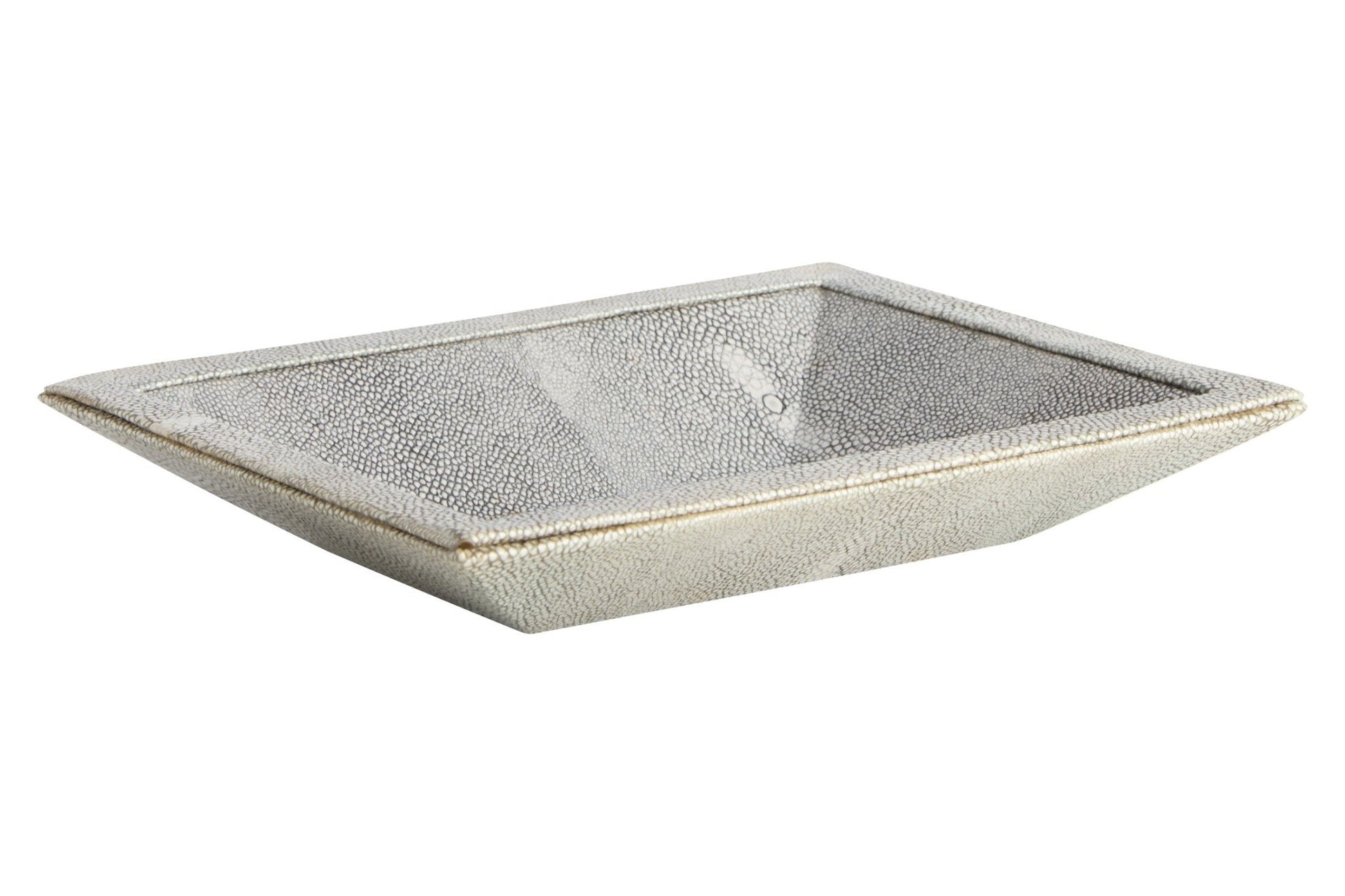 Cardona Grey Shagreen Effect Trinket Dish | Luxury Home Accessories | Heulog Glow