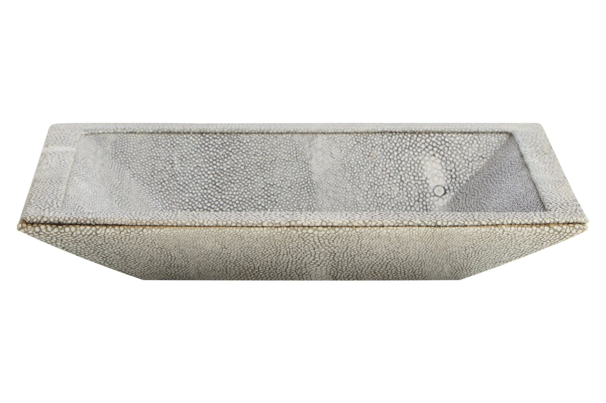 Cardona Grey Shagreen Effect Trinket Dish | Luxury Home Accessories | Heulog Glow