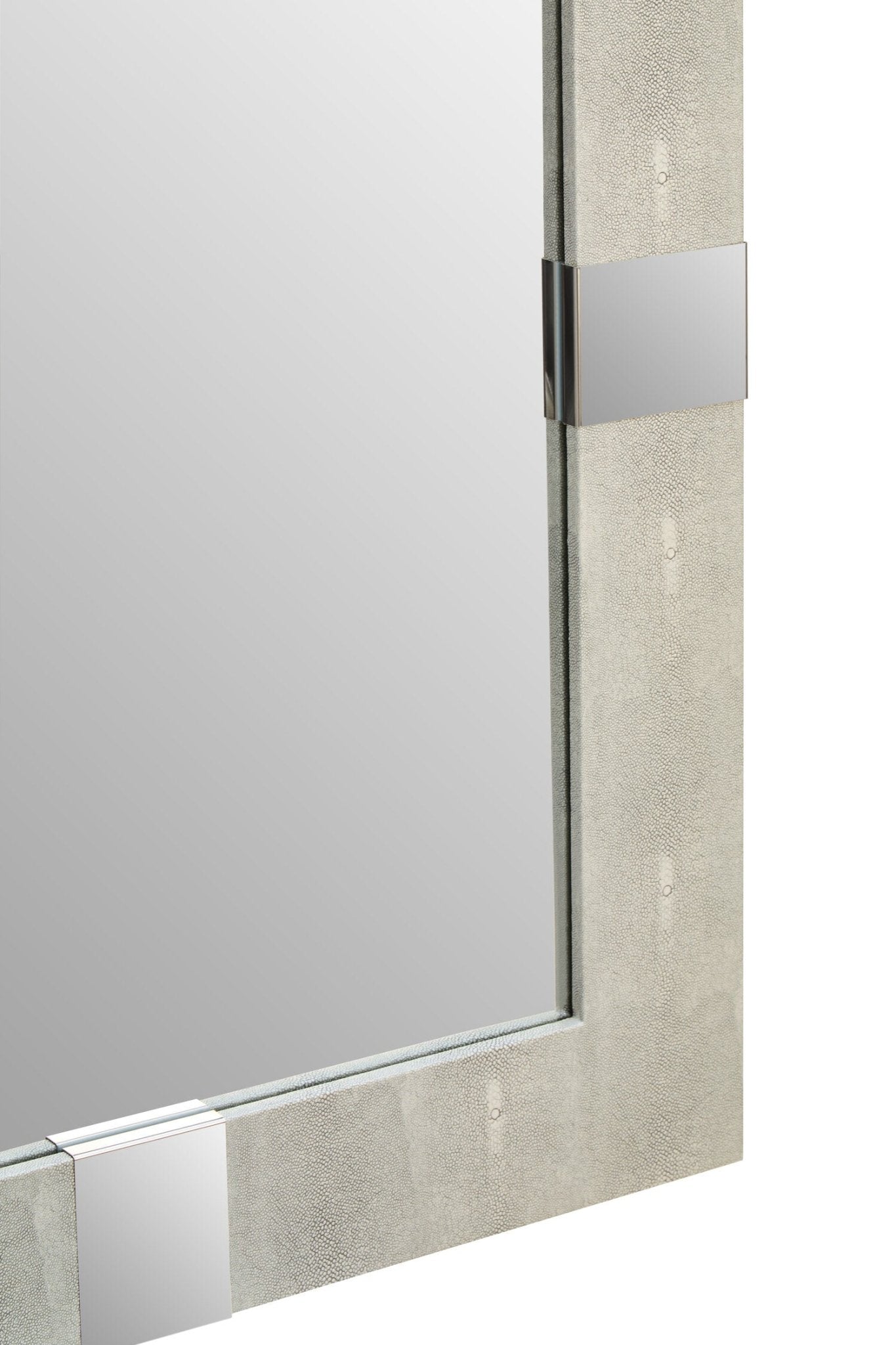 Cardona Grey Shagreen Effect Wall Mirror | Luxury Home Accessories | Heulog Glow