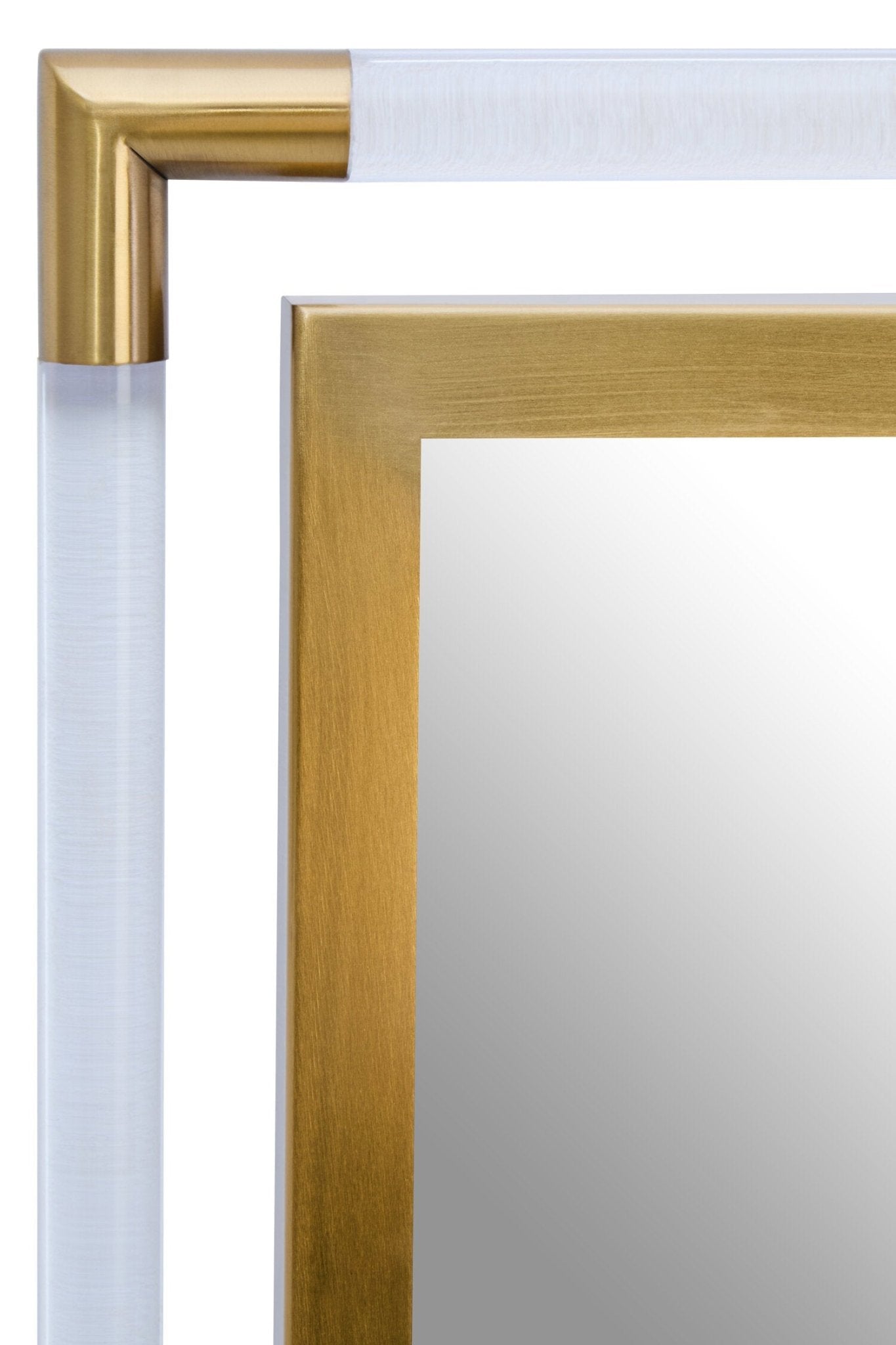 Cardona Wall Mirror with Clear and Matt Gold Frame | Luxury Home Accessories | Heulog Glow