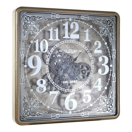 Carlin Antique Gold Square Wall Clock | Luxury Home Accessories | Heulog Glow