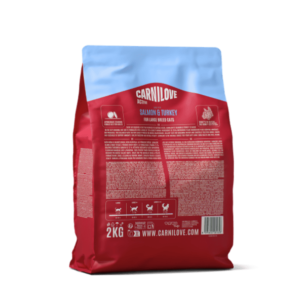 Carnilove Active Salmon & Turkey Large Breed Cat 2kg | Luxury Home Accessories | Heulog Glow
