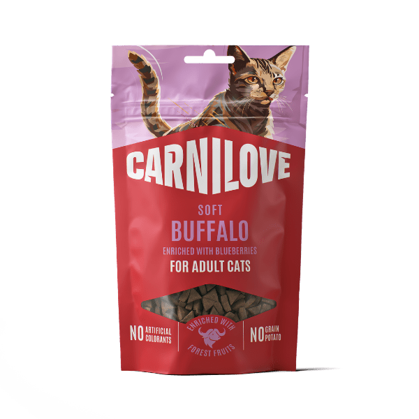 Carnilove Buffalo with Blueberries Soft Cat Treats (12x50g) | Luxury Home Accessories | Heulog Glow