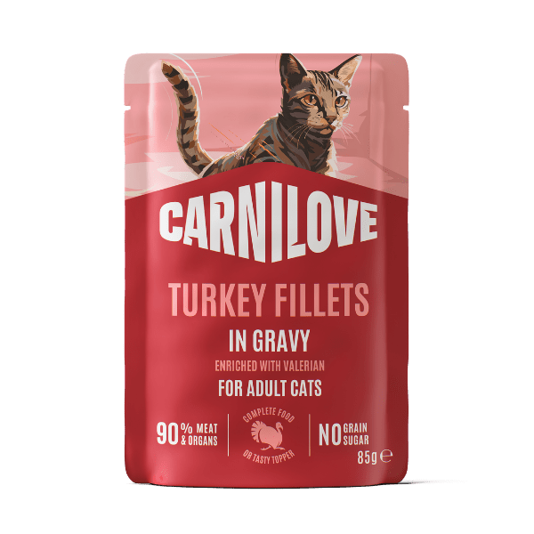 Carnilove Gravy Turkey with Valerian Cat Pouch 85g | Luxury Home Accessories | Heulog Glow