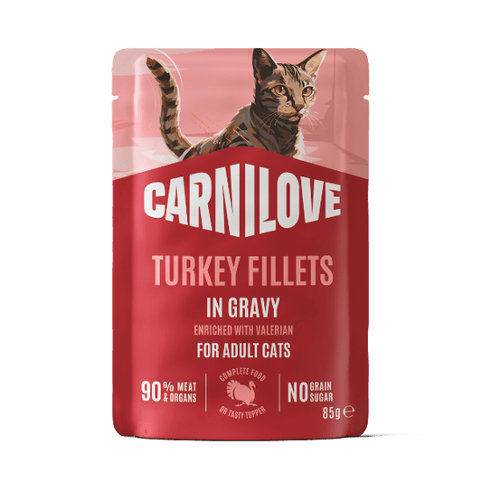 Carnilove Gravy Turkey with Valerian Cat Pouch 85g | Luxury Home Accessories | Heulog Glow