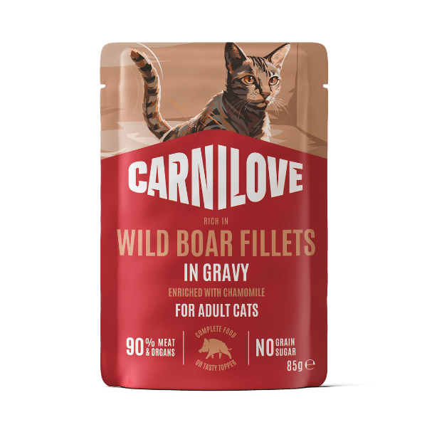 Carnilove Gravy Wild Boar with Chamomile Cat Pouch 85g | Luxury Home Accessories | Heulog Glow