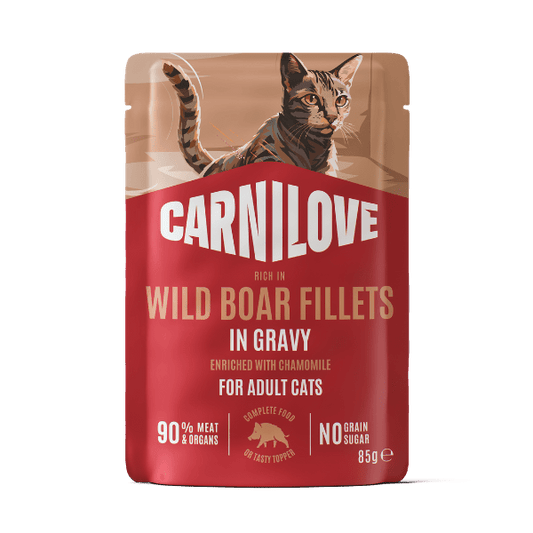 Carnilove Gravy Wild Boar with Chamomile Cat Pouch 85g | Luxury Home Accessories | Heulog Glow