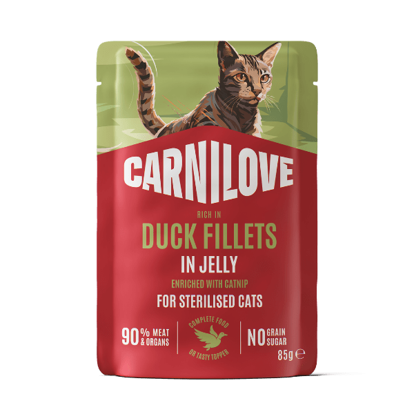 Carnilove Jelly Duck with Catnip Cat Pouch 85g | Luxury Home Accessories | Heulog Glow