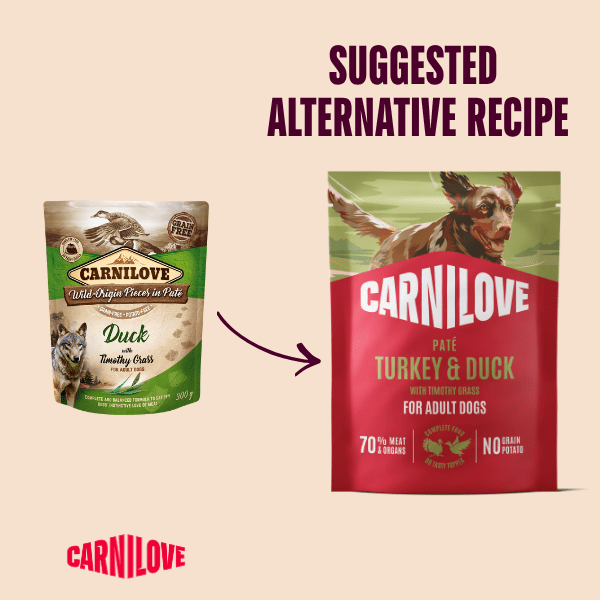 Carnilove Turkey & Duck with Timothy Grass Dog 300g | Luxury Home Accessories | Heulog Glow