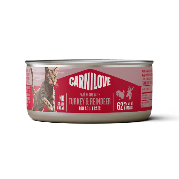 Carnilove Turkey & Reindeer Adult Cat 100g x 12 | Luxury Home Accessories | Heulog Glow