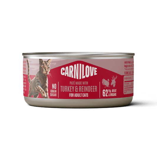 Carnilove Turkey & Reindeer Adult Cat 100g x 12 | Luxury Home Accessories | Heulog Glow