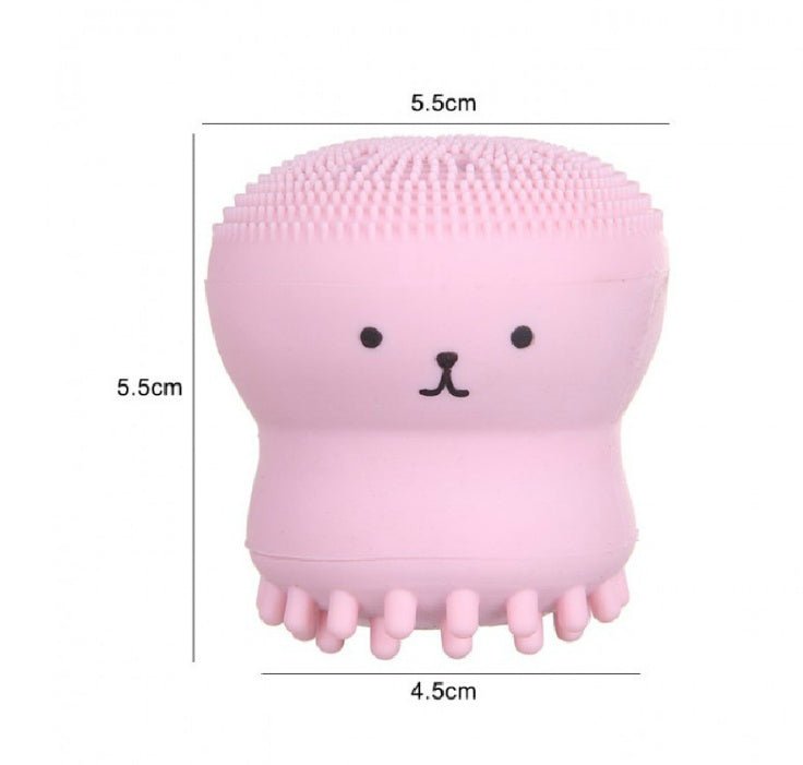 Cartoon octopus silicone wash brush foaming cleansing brush Manual facial massage brush cleansing brush brush bubbler | Luxury Home Accessories | Heulog Glow