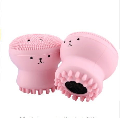 Cartoon octopus silicone wash brush foaming cleansing brush Manual facial massage brush cleansing brush brush bubbler | Luxury Home Accessories | Heulog Glow