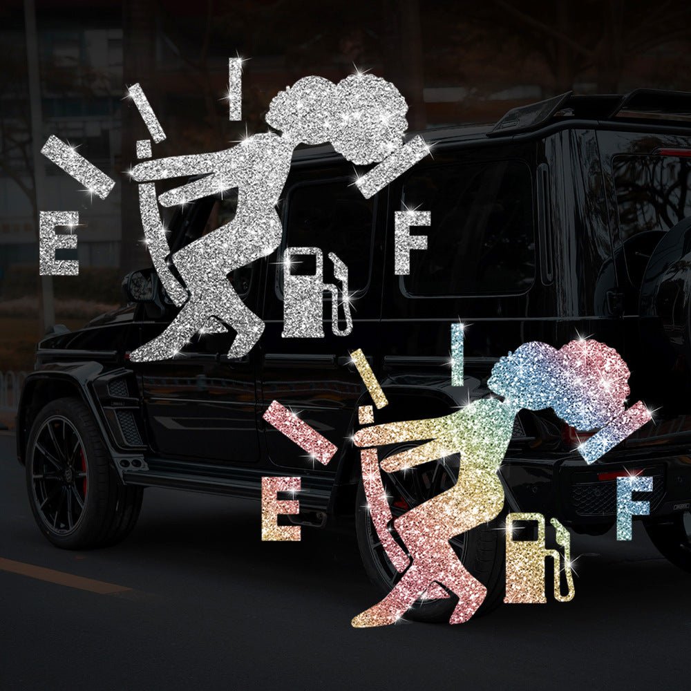 Cartoon Shiny African Woman Automobile Sticker | Luxury Home Accessories | Heulog Glow