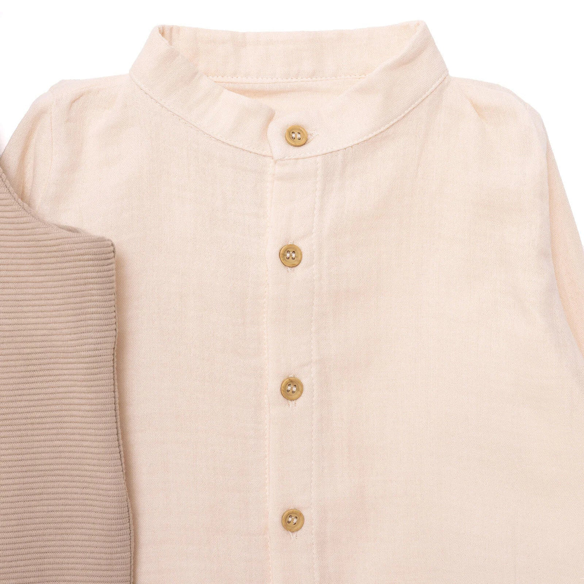 Cassiope Newborn Dungarees Set - Beige | Luxury Home Accessories | Heulog Glow