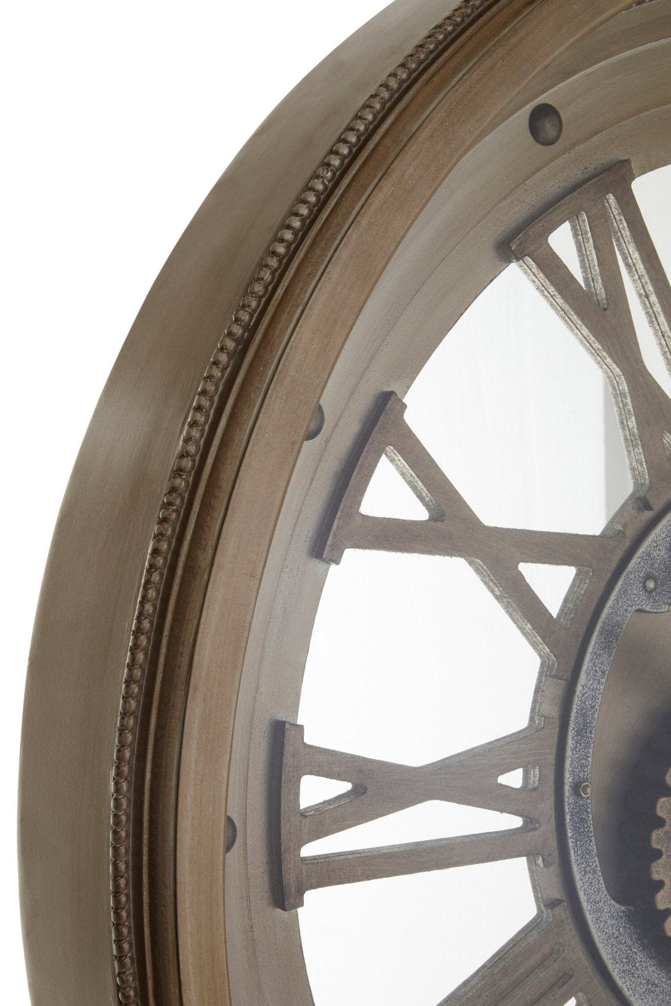 Cassop 82cm Dia Antique Gold Round Wall Clock | Luxury Home Accessories | Heulog Glow
