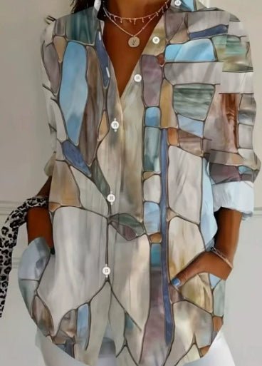 Casual Long-sleeved Shirt With Hawaiian Print | Luxury Home Accessories | Heulog Glow