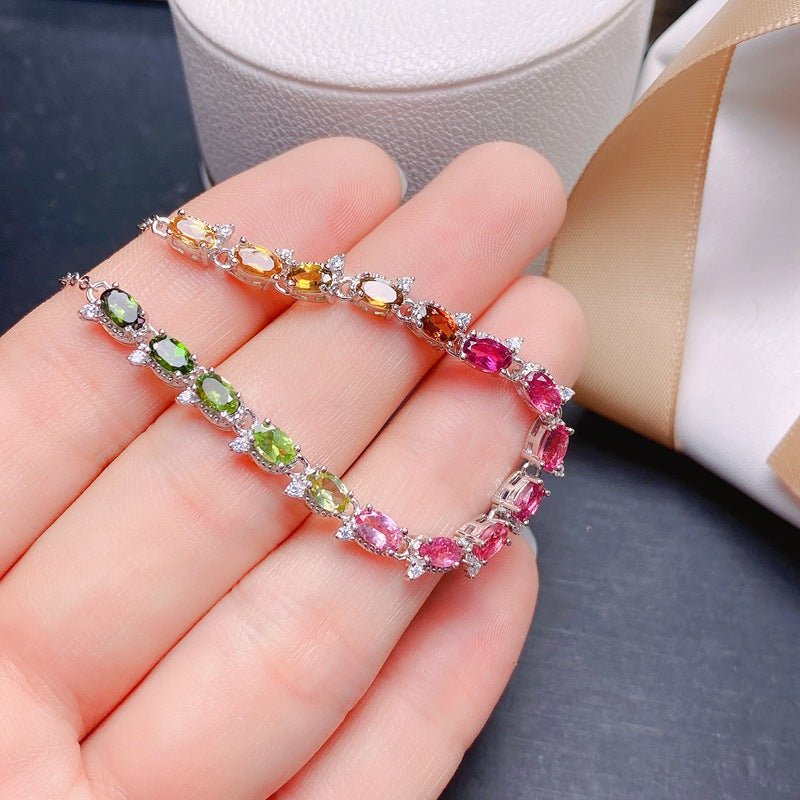 Casual Natural Tourmaline Bracelet For Women | Luxury Home Accessories | Heulog Glow