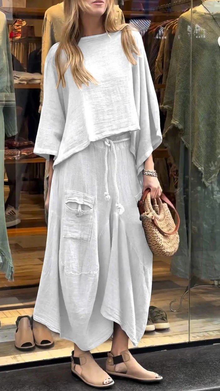 Casual Solid Color Loose Dress Two-piece Suit | Luxury Home Accessories | Heulog Glow