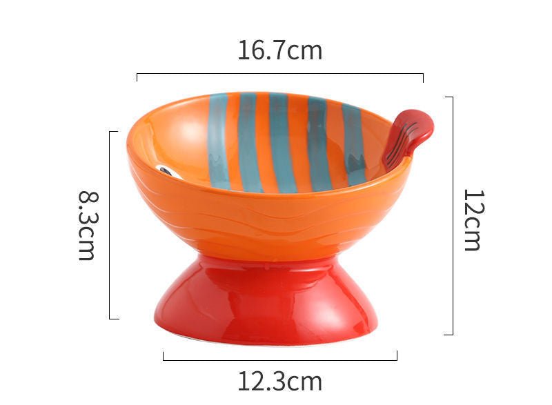 Cat Bowl Ceramic Protection Cervical Vertebra Against Overturning | Luxury Home Accessories | Heulog Glow