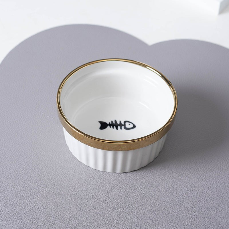Cat Bowl Cervical Spine Protection Anti-tumble Double Bowl | Luxury Home Accessories | Heulog Glow