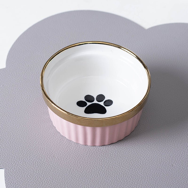 Cat Bowl Cervical Spine Protection Anti-tumble Double Bowl | Luxury Home Accessories | Heulog Glow